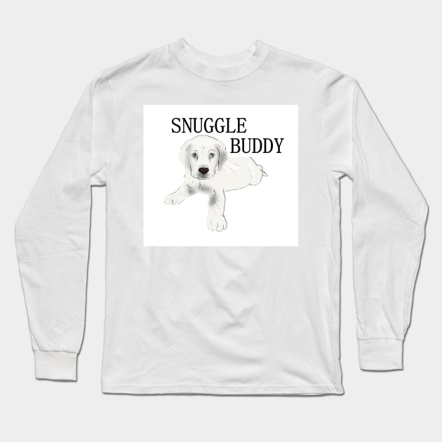 Labrador Retriever yellow snuggle buddy Long Sleeve T-Shirt by Wanderingangel